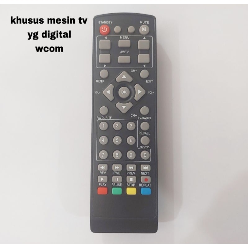 REMOT MESIN TV KHUSUS DIGITAL T2 W-COM WCOM