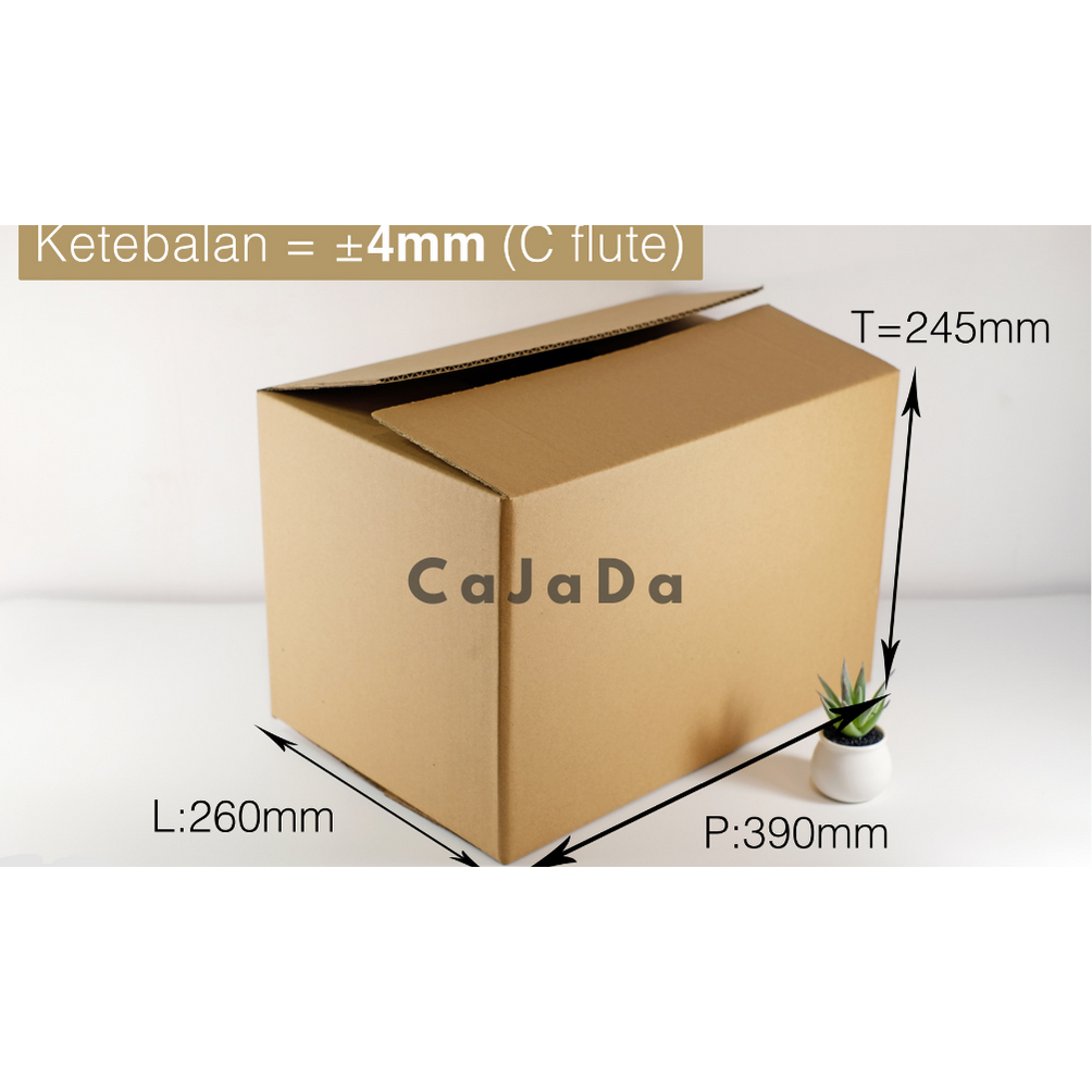 

ECER Kardus Baru 39x26x24,5 cm Box Dus Coklat Packing Polos