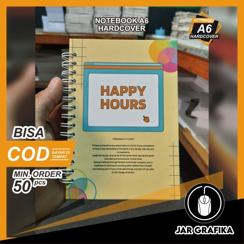 

Notebook hard cover A6 custom / buku catatan custom / jurnal custom