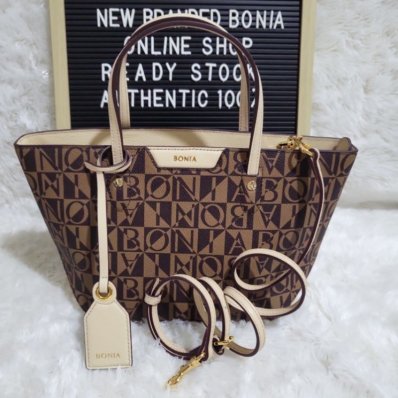 tas bonia original sling tote bag sampan s monogram tali cream