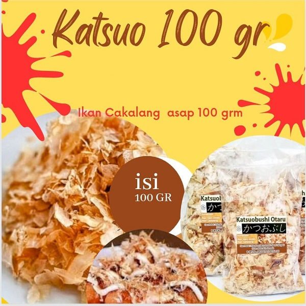 

Ikan Cakalang katsuobushi 100 gram- Taburan takoyaki - Ikan Cakalang Asap 100 gram
