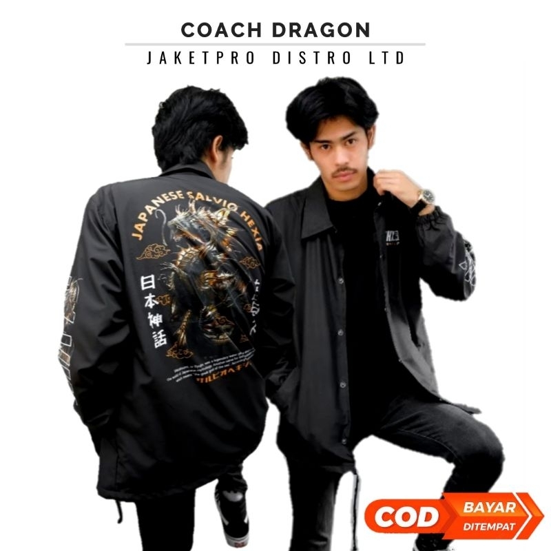 Jaket Coach Pria Windbreaker Naga SLVHX / Coach Jacket Dragon Salvio Hexia