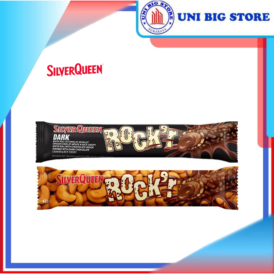 

Silver Queen Rock'r ROCKR Rocker Dark | Chocolate Wafer Roll 22 gr Coklat