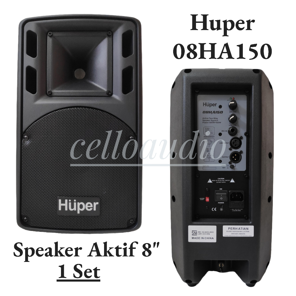 Speaker Aktif 8 Inch Huper 08HA150 (1 Set) Active Speaker 8" Huper 08 HA 150