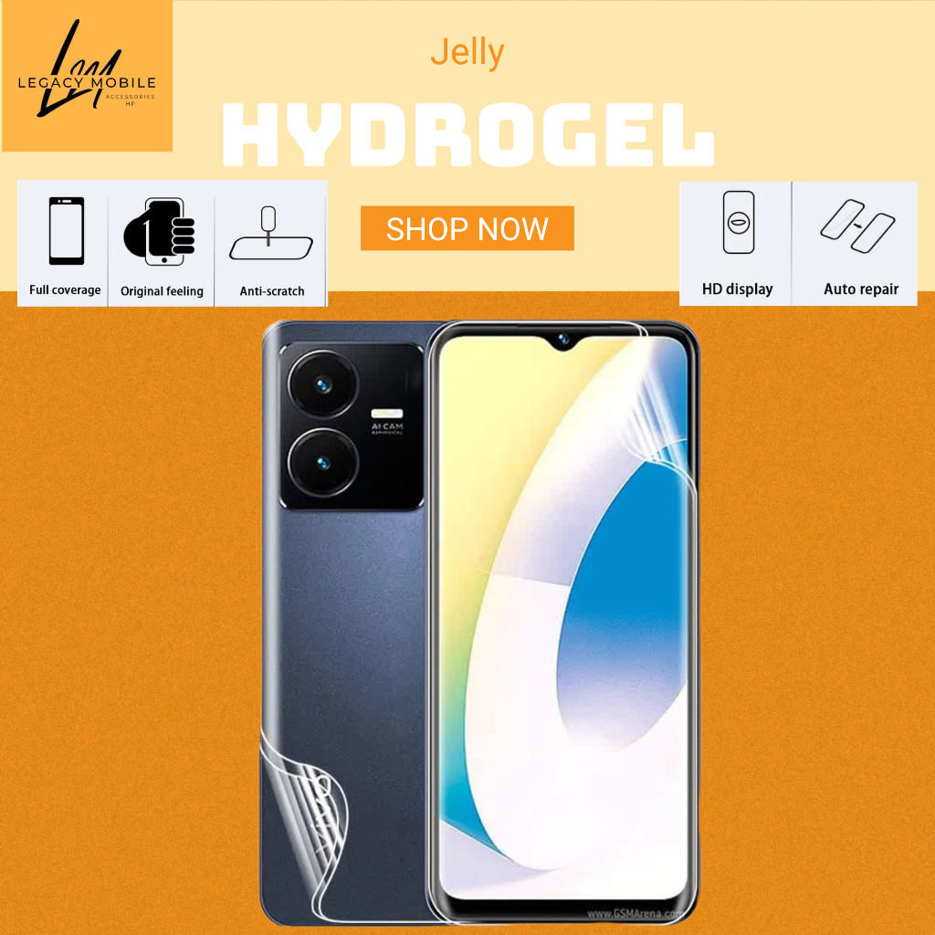 Anti gores Hydrogel clear Vivo Y21 Y21s Y21t Y22 Y22s pelindung layar jelly