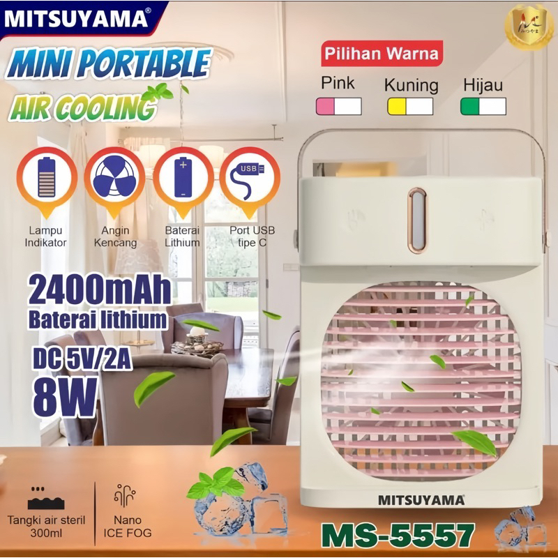 AC Mini Portable Mitsuyama MS-5557, Kipas Angin UAP