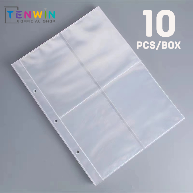 

( 10 lembar /Bag) A5/A6 Sleeve Clear Tebal 6 Ring Photocard/Album binder cover transparent photo card idol Lomo card 10 sheets-TENWIN
