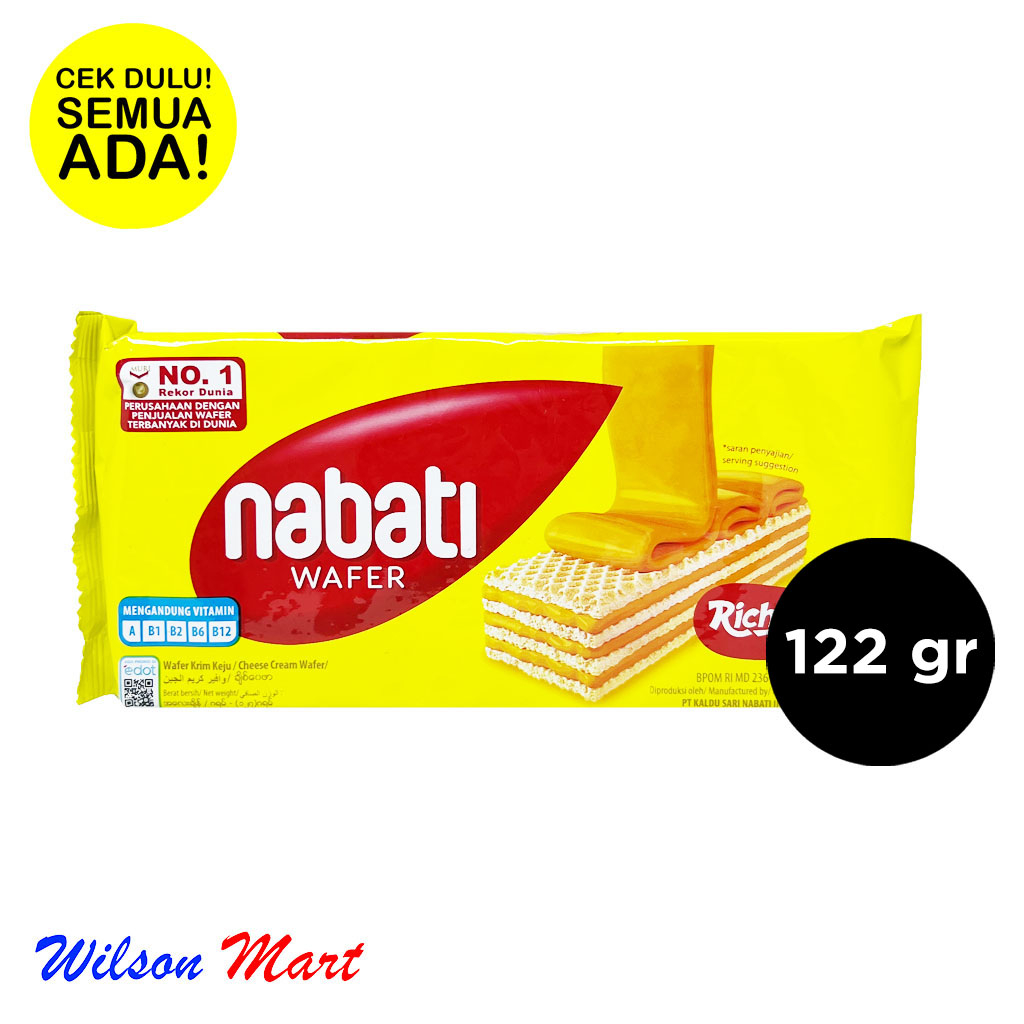 

RICHEESE NABATI CHEESE WAFER KRIM KEJU 122 GRAM