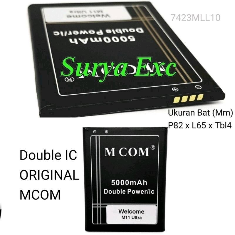 Baterai Wellcom Welcome M11 Ultra M11Ultra Mcom Double IC ORIGINAL