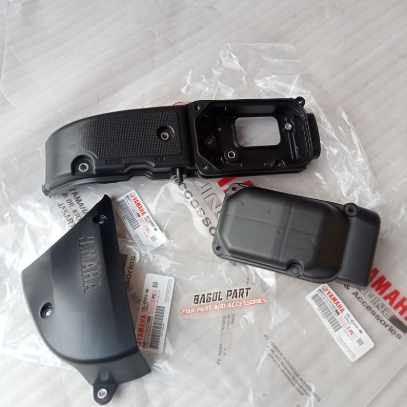 SATU SET TIGA BAGIAN COVER TUTUP CVT MIO SPORTY MIO SMILE ORIGINAL YAMAHA