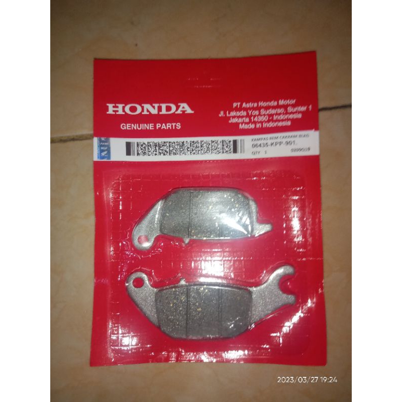kampas rem cakram belakang Supra x 125 original AHM Honda