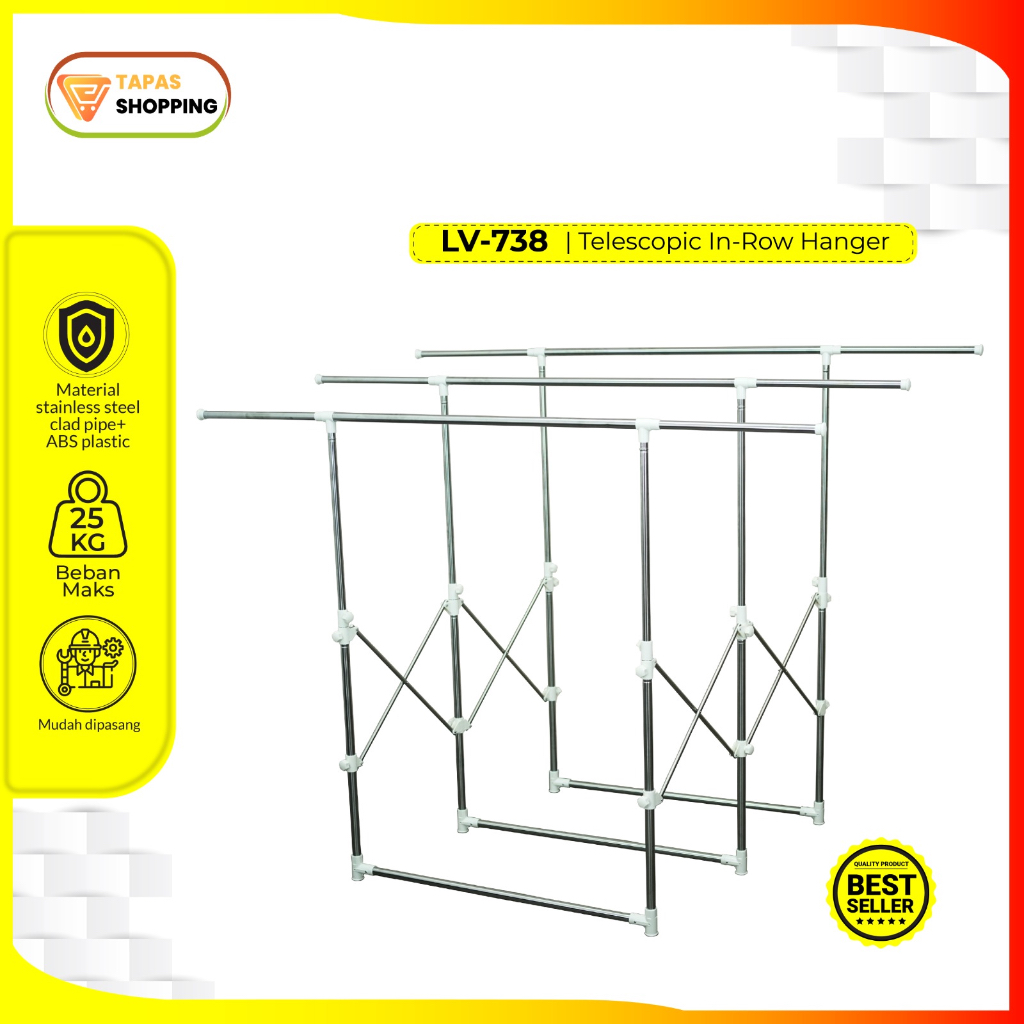 Jemuran Lipat Lantai Baju LV-738