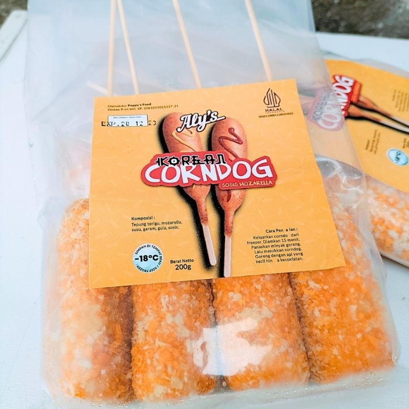 

Alys Aly's Corndog Isi Keju Mozzarella dan Sosis Isi 4 Berat 200gr Enak Melar Korean Food