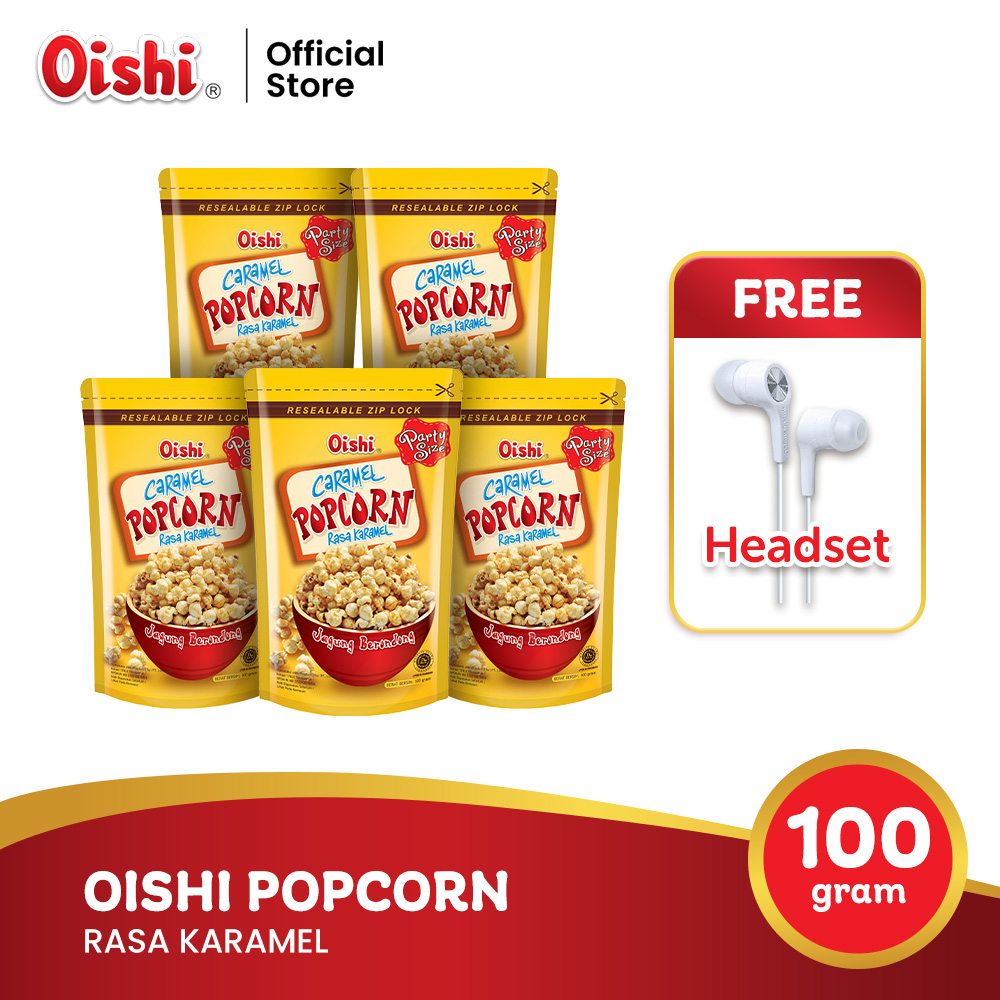 

Oishi Popcorn Karamel (5pcs) + FREE Headset