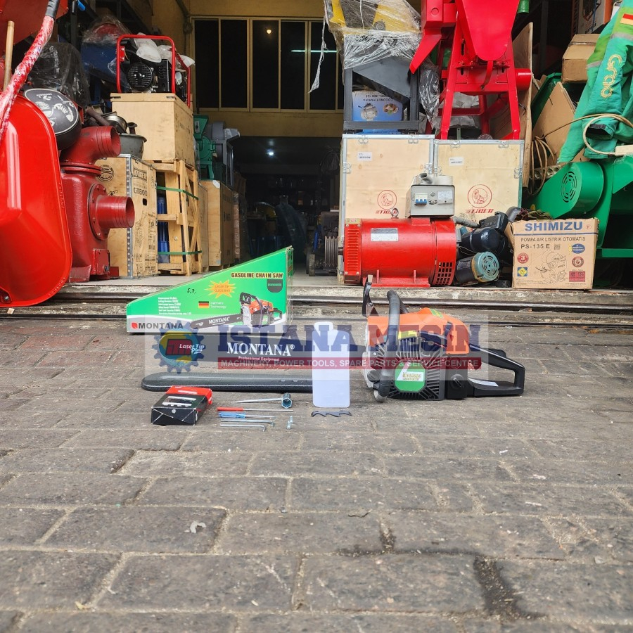 MESIN POTONG GERGAJI KAYU SINSO SENSO CHAINSAW 22" MONTANA CS 6500 MTN