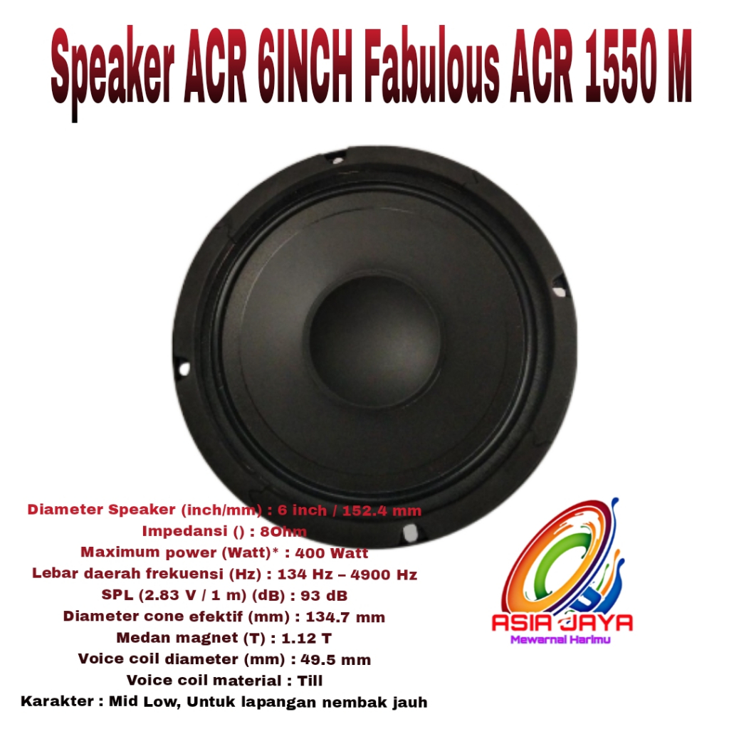 Speaker ACR 6Inch Array 1550 M FABULOUS ACR 6 Inch
