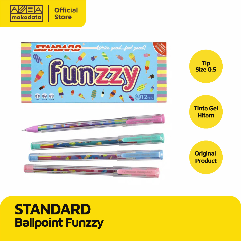 

BOLPEN / BALLPOINT / PULPEN STANDARD GEL FUNZZY BLACK (1PAK) MURAH