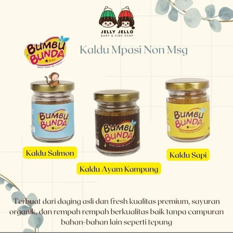 

Bumbu Bunda Elia BPOM Kaldu MPASI/Kaldu Anak/Kaldu Bayi Non Gula Garam/Kaldu Non MSG/Kaldu Organik