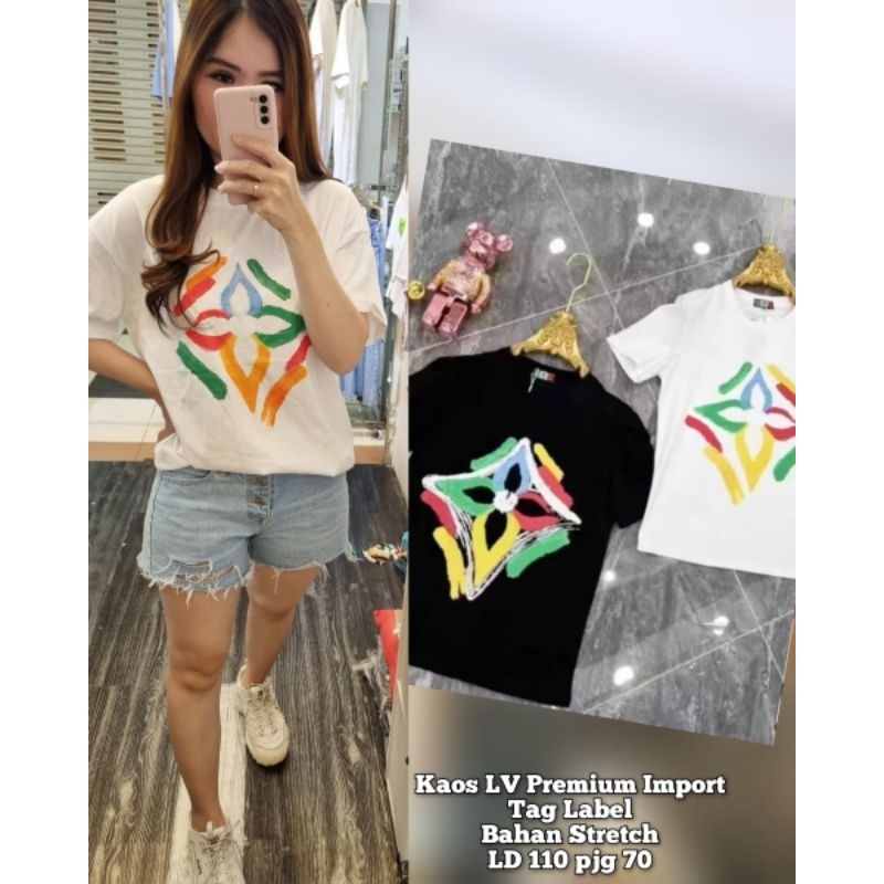 Kaos/Atasan Wanita Motif LV Import Fit allsize
