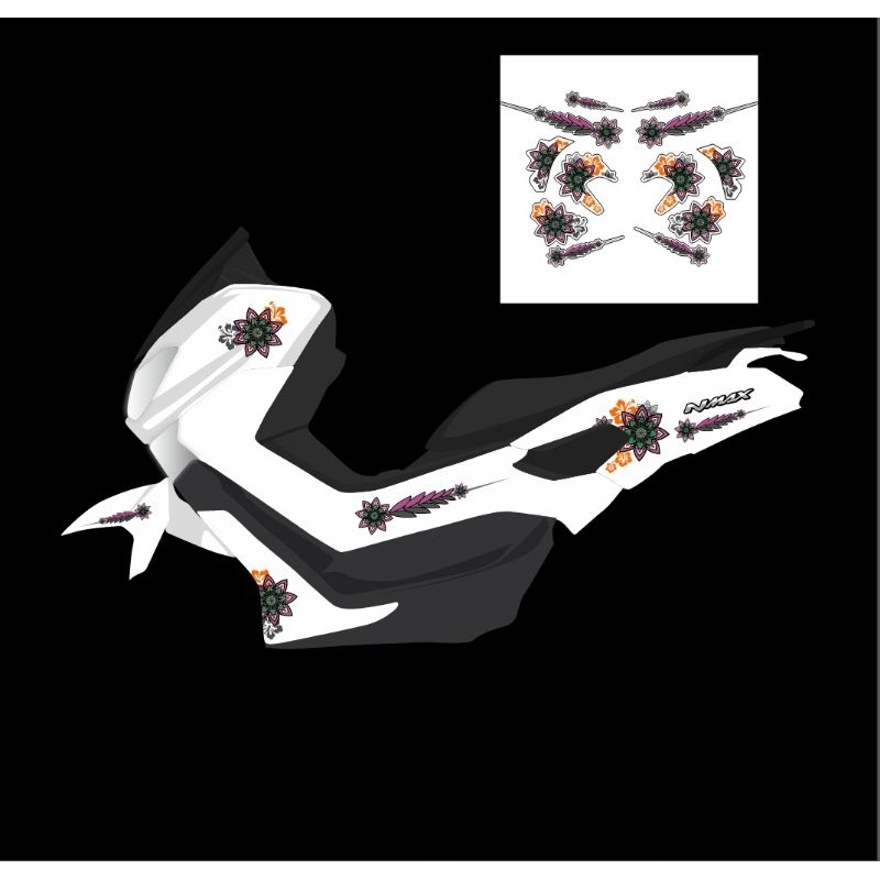 STRIPING TRANSPARAN NMAX OLD CUSTOM ETHNIC