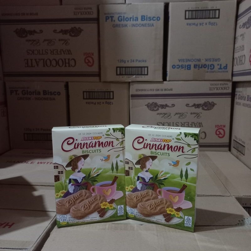 

Biskuit Cinnamon 120 gram 1 dus isi 24 pcs