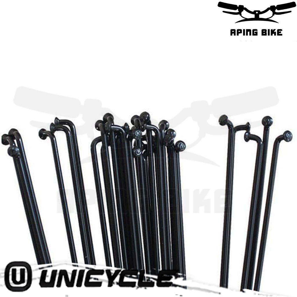 Jari Jari Unicycle Sepeda 26" 14G x 262mm Hitam STAINLESS Ruji Spokes