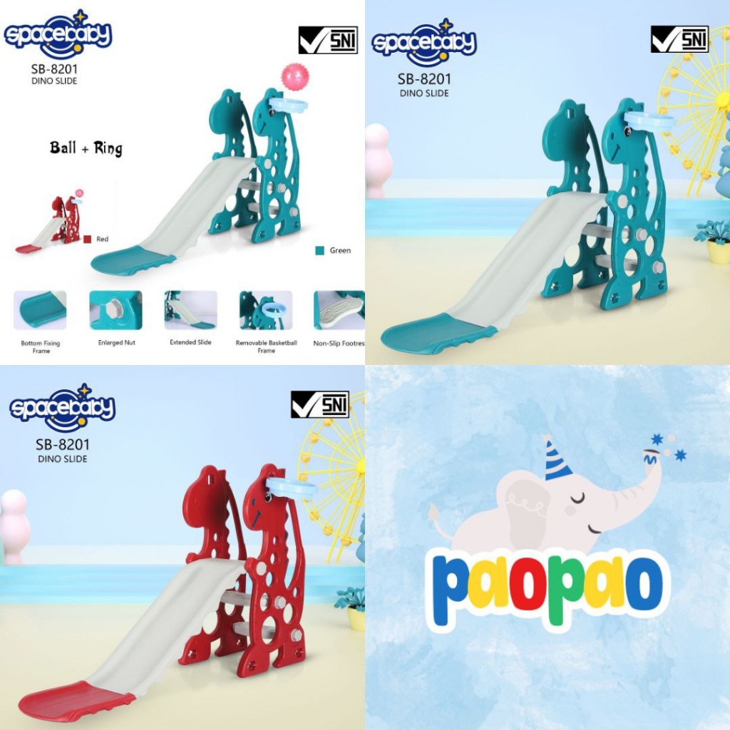 PEROSOTAN MAINAN ANAK SLIDE MODEL DINO SB 8201
