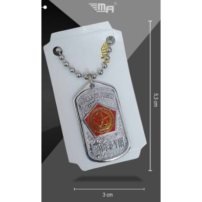 Kalung MABES TNI Dog Tag Logo Mabes TNI Kalung Rantai