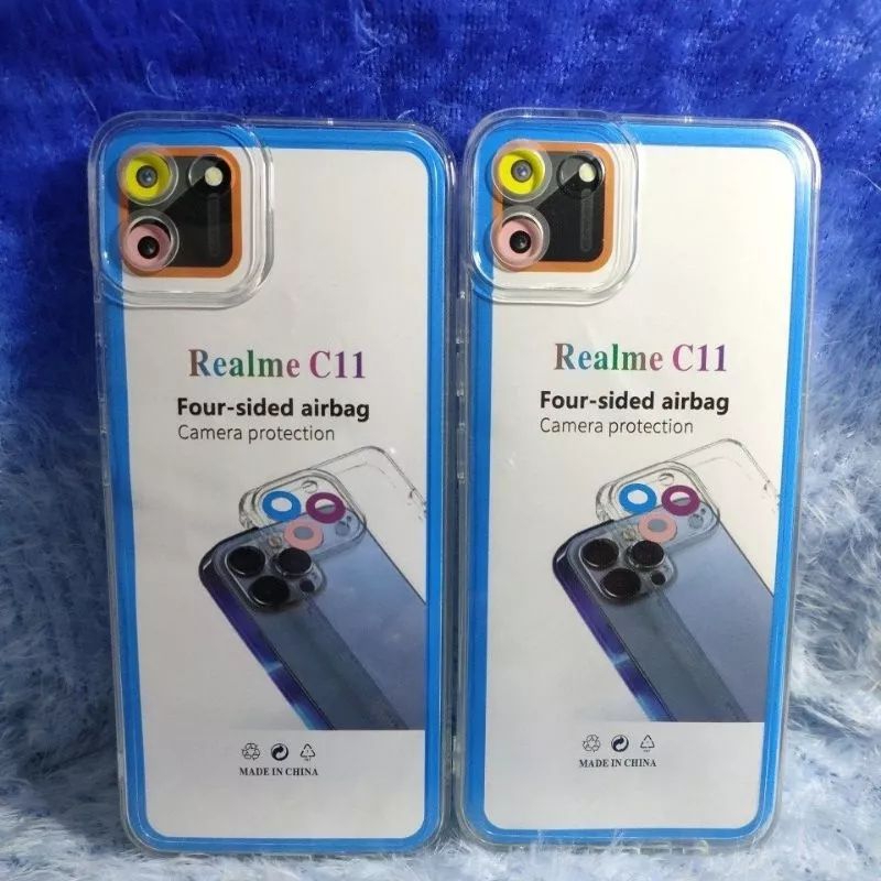 silikon/softcase bening transparan hp realme C11 2020 case TPU bening clear + pelindung camera