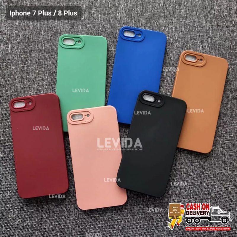 SOFTCASE PELINDUNG CAMERA MACARON IPHONE 7 PLUS/IPHONE 8 PLUS CASE PRO CAMERA