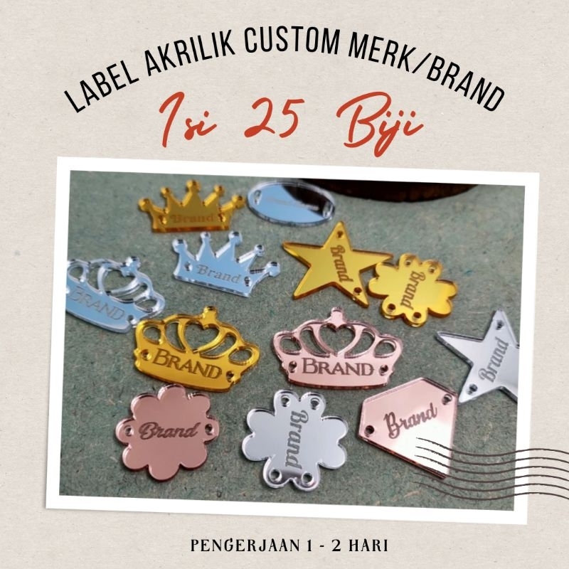 

Label Baju Custom Label Hijab Akrilik Acrylic Bisa Untuk Pakaian Dan Seserahan Isi 25