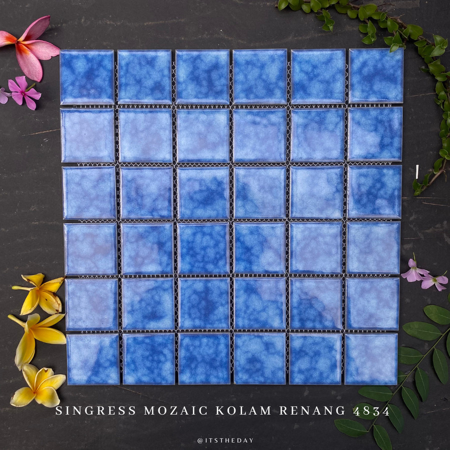 Mozaik Keramik Porcelain Kolam Renang Import Mozaic SinGress 4834 Mozaik Kolam Renang Mozaik Kolam B