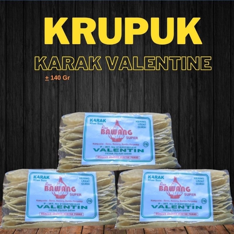 

Karak gendar Valentin asli Solo Surakarta kerupuk puli lempeng krupuk enak terkenal no1 valentine