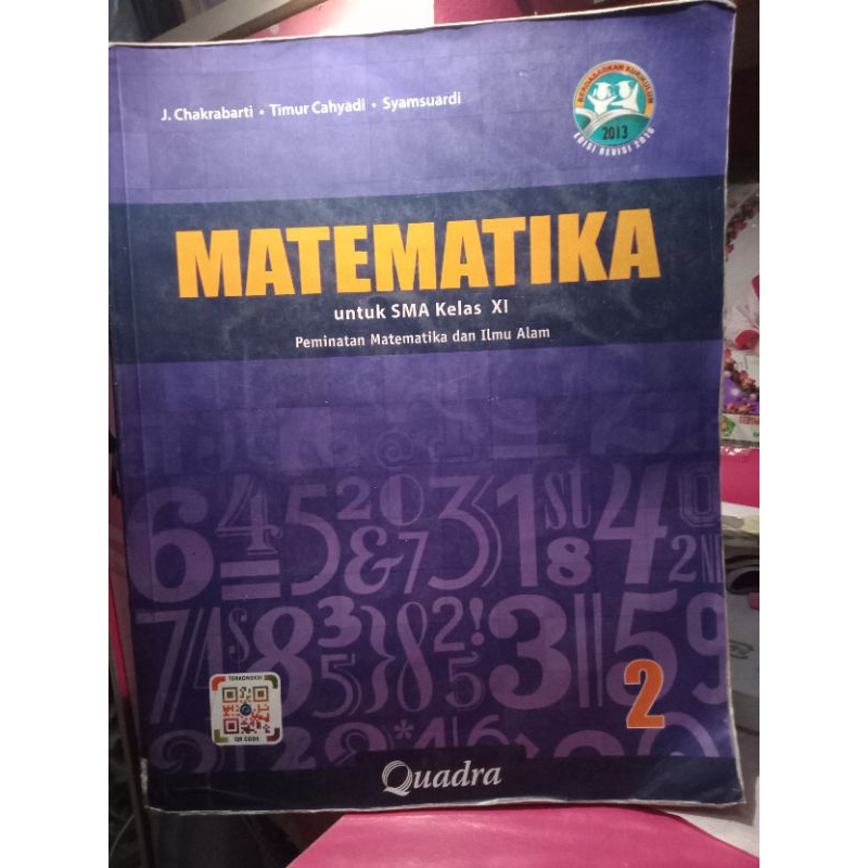 Buku Matematika Peminatan MIPA Kelas 11/ Kelas 2 SMA Quadra