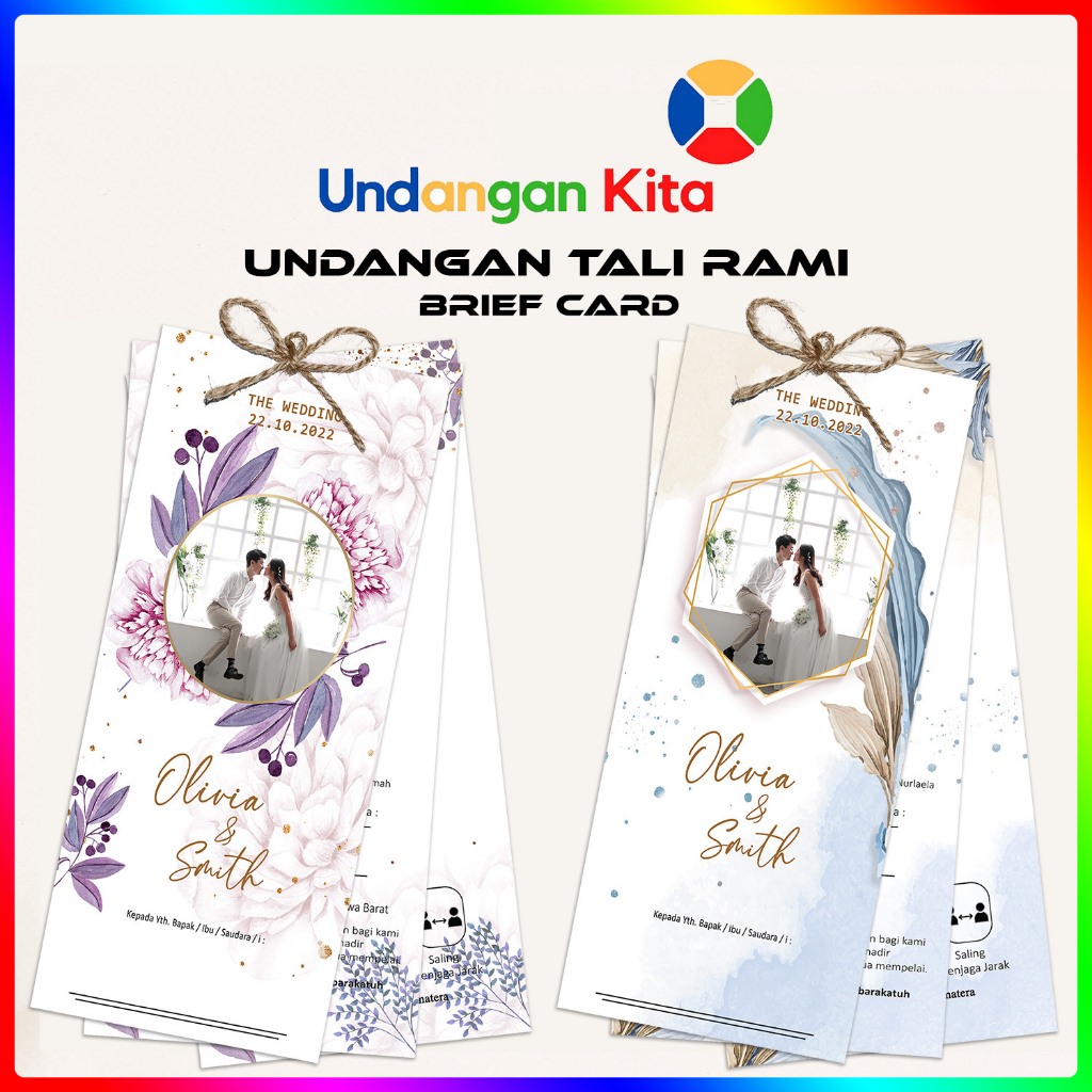 

Undangan Pernikahan Brief Card Tali Rami 3 Lembar Undangan Kita Jakarta