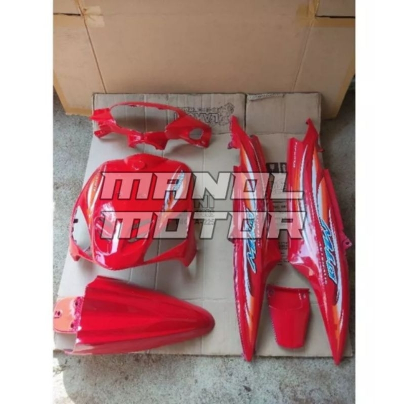 Fullset body Mio sporty tahun2007 merah cabe dek body halus Mio sporty Mio lama