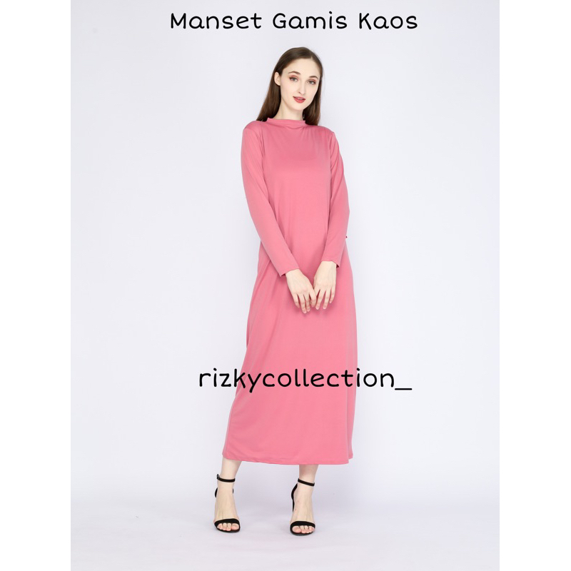 Manset Gamis Bahan Kaos Standar Dan Jumbo