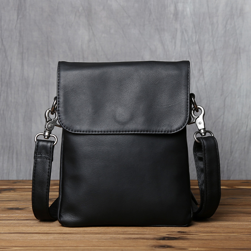 Tas Selempang Bahu Pria Retro Hitam