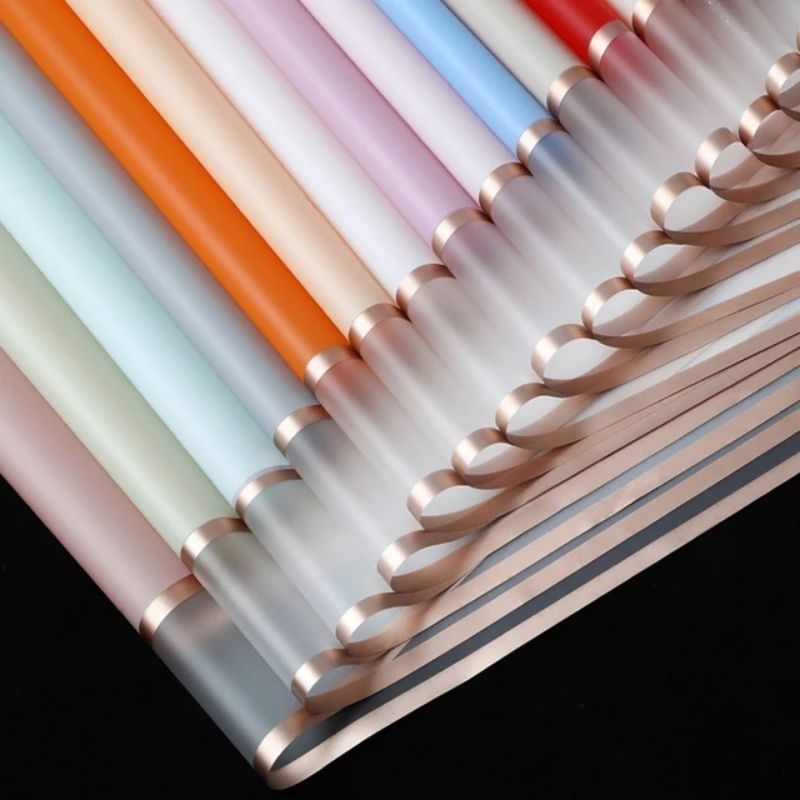 

Pack ( Isi 20 Lbr ) Flower Wrapping Double List Gold / Kertas Buket / Kertas Bungkus Bunga