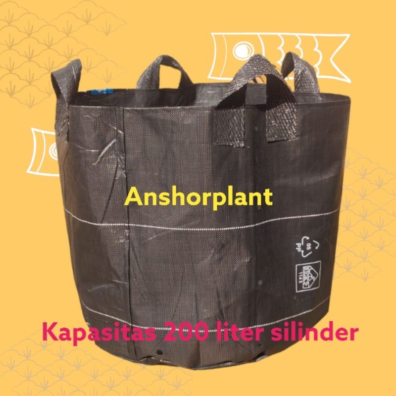 planter bag kapasitas 200 liter silinder bahan tebal