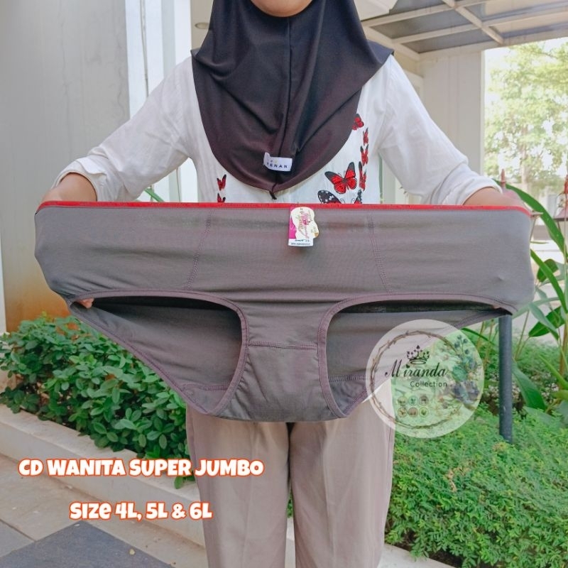 Celana Dalam MIRANDA SUPER JUMBO BB Diatas 95kg / CD Wanita Super Jumbo Bahan KATUN SPANDEK CVC - Mi