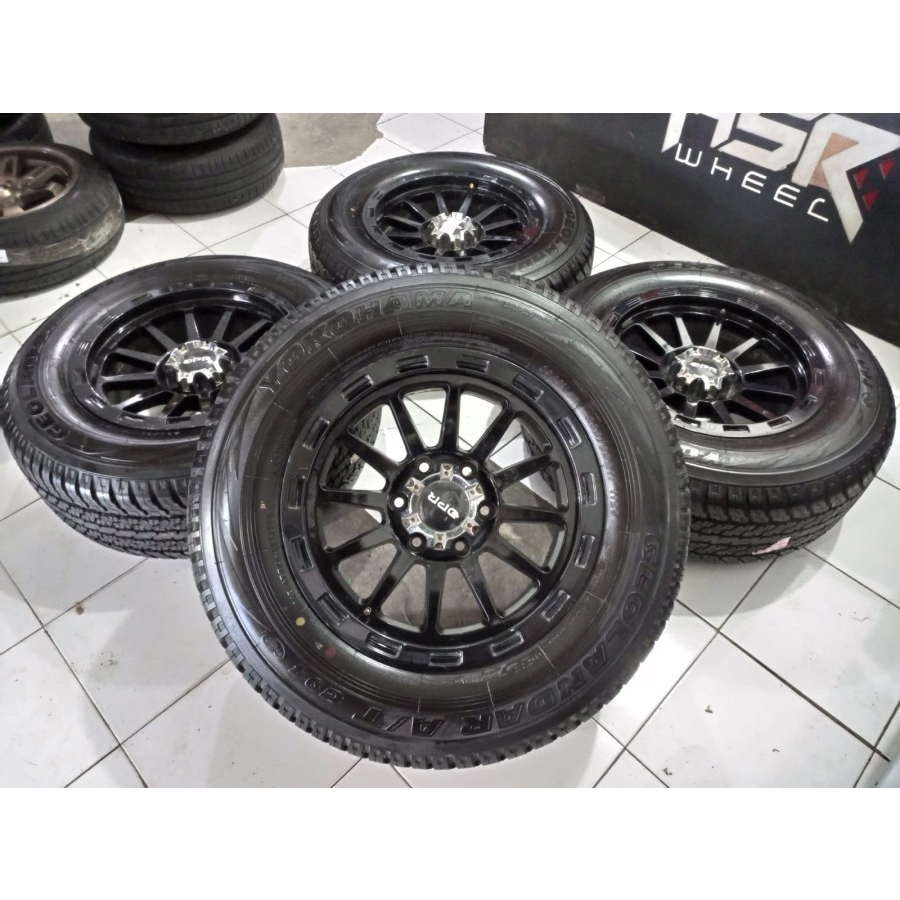 VELG BEKAS DPR R17X9 BAUT 6 PCD 6X139 ET25 + BAN YOKOHAMA 265 65 R17