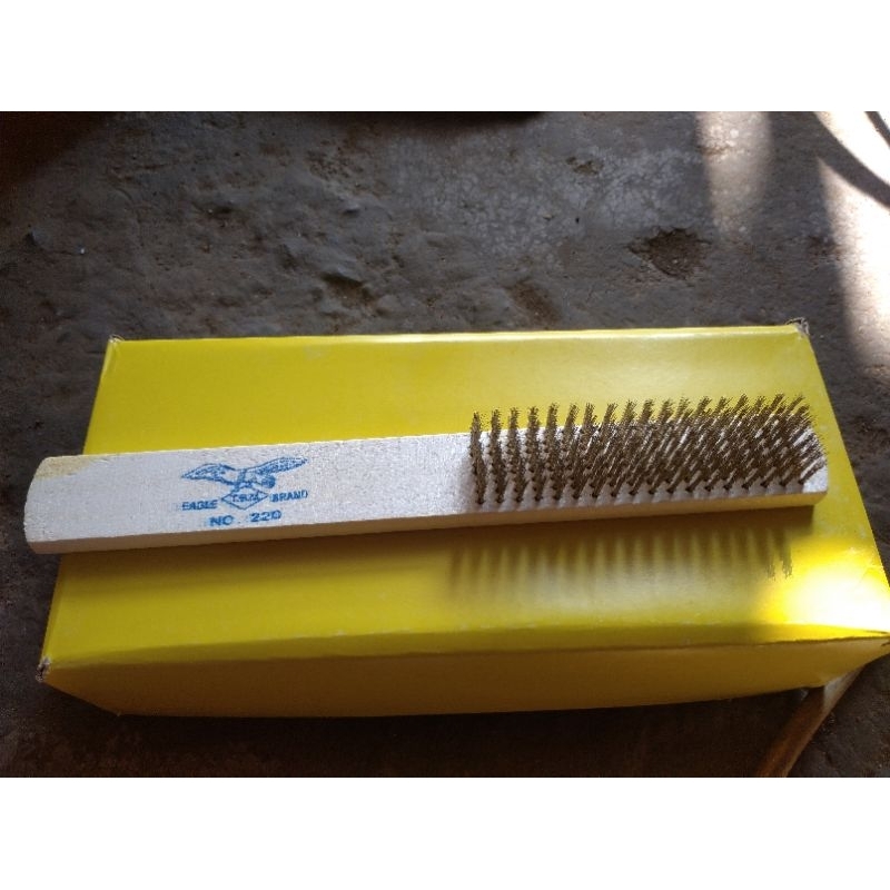 sikat kawat kuningan besar halus lembut