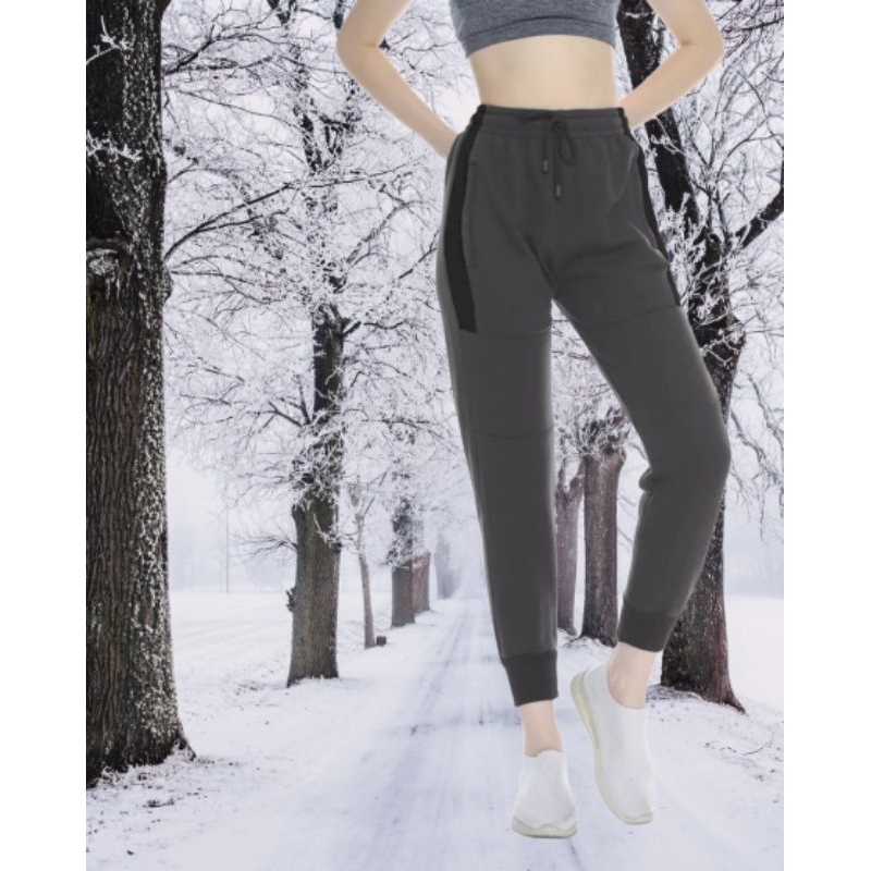 CELANA TRAINING STANDAR LIST PUTIH WANITA/PRIA Premium Celana Jogger Scuba Tebal