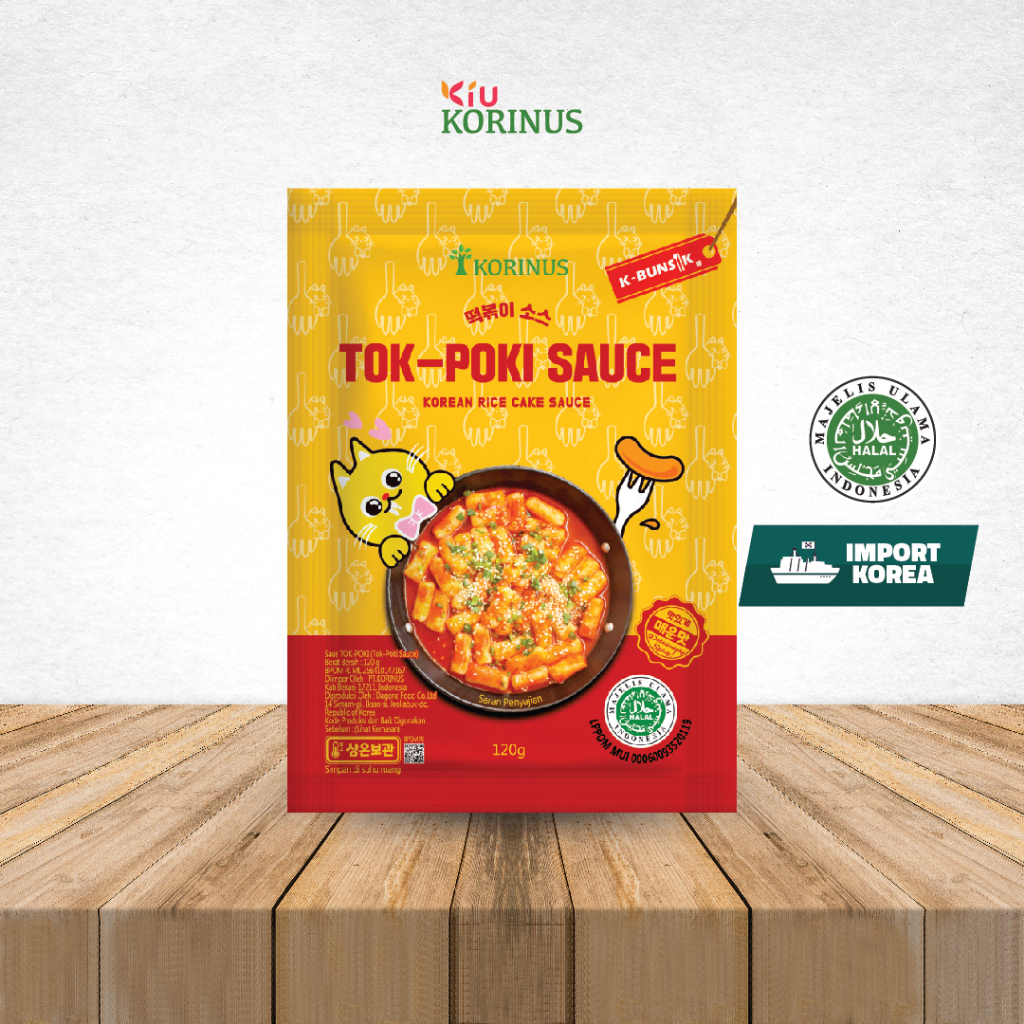 

Korinus Sauce Spicy / Tteokbokki Sauce / Toppoki Sauce Pedas Halal MUI