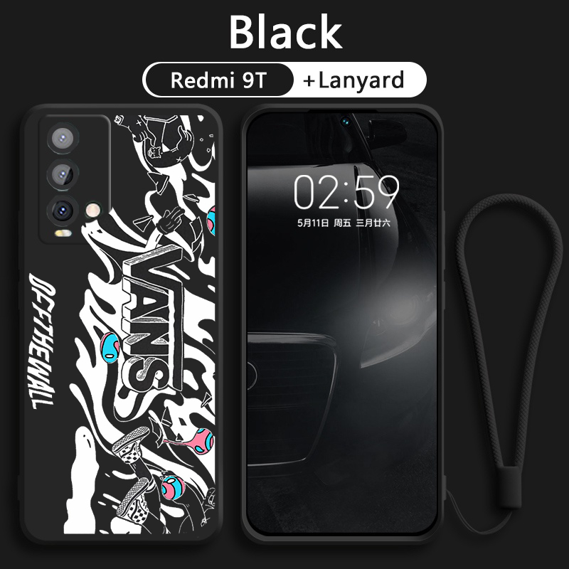 Case Xiaomi Redmi 9T Graviti Cartoon FREE TALI LANYARD Softcase Silicone SQUARE Gambar PRINTING