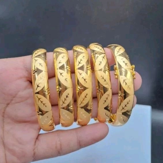 Gelang Bangkok DEWASA ADA, ANAK JUGA ADA Emas Muda kadar 18% (2,3 GRAM)