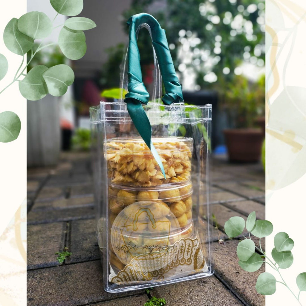 

Goodie bag Tas kado kue kering , Goodie bag Kotak kue Nastar bulat ,Tas besek ,Tas kotak Souvernir