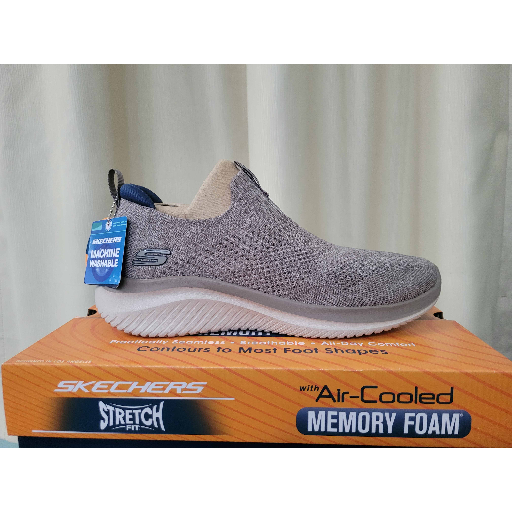 SKECHERS ULTRA FLEX 3.0 DEMCHECK - TAUPE - MEN'S SIZE 41