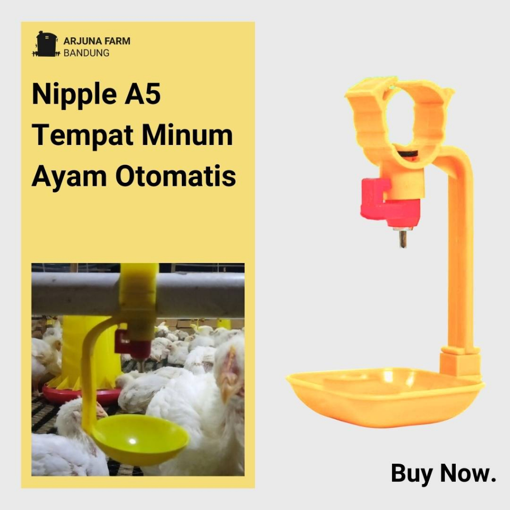10 Pcs Nipple A5 Mangkok Nipel Ayam Nipple Drinker Tempat Minum Ayam Otomatis